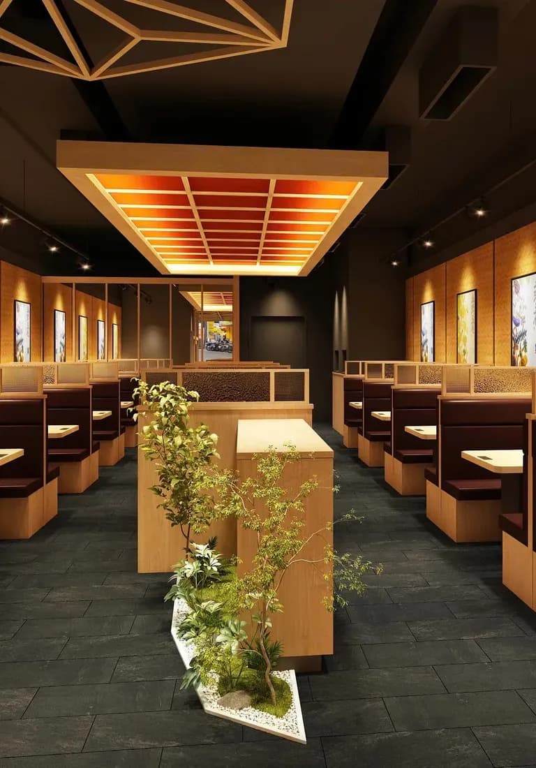 Inside the Yakiniku King dining room